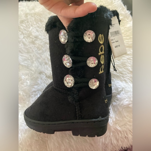❤️ NWT! bebe Knee High Toddler Boots With Bling Size 7 Retail $36!! Adorable 🥰 - Picture 5 of 6